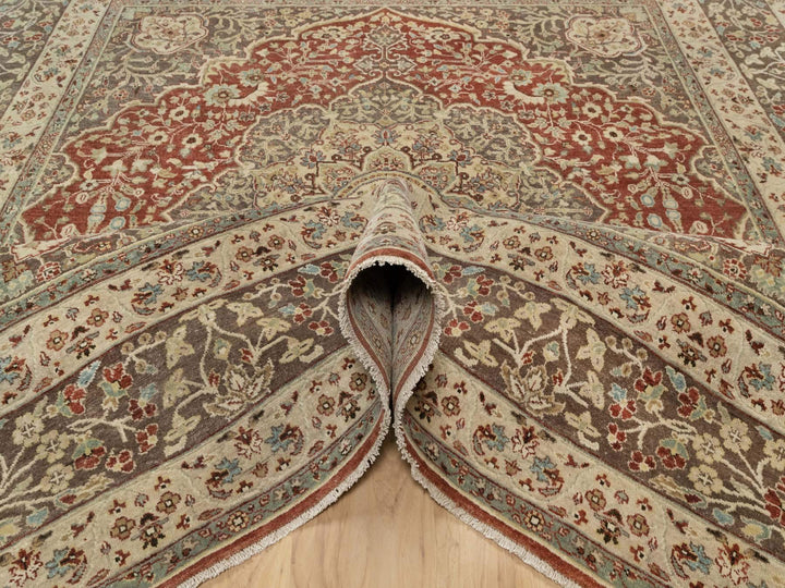 8'0" x 8'2" New Hand Knotted Red Wool Square Oriental Rug - MOA10290736