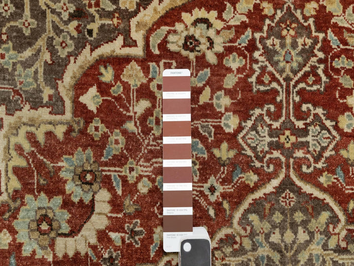 8'0" x 8'2" New Hand Knotted Red Wool Square Oriental Rug - MOA10290736