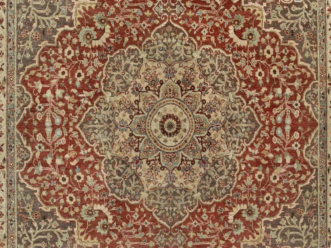 8'0" x 8'2" New Hand Knotted Red Wool Square Oriental Rug - MOA10290736