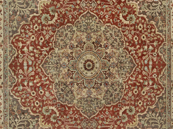 8'0" x 8'2" New Hand Knotted Red Wool Square Oriental Rug - MOA10290736