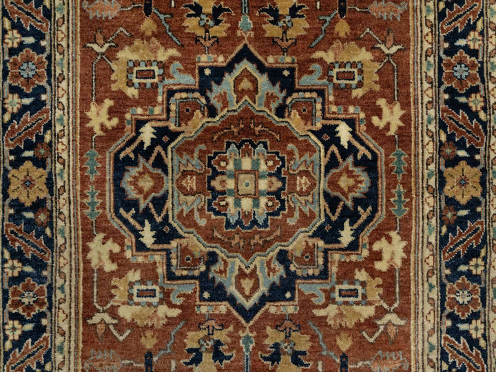 3'1" x 5'2" New Hand Knotted Red Wool Rectangle Oriental Rug - MOA10290747