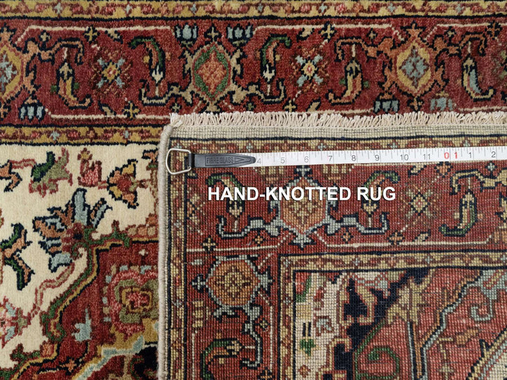 2'5" x 25'6" New Hand Knotted Ivory Wool Runner Oriental Rug - MOA10290750