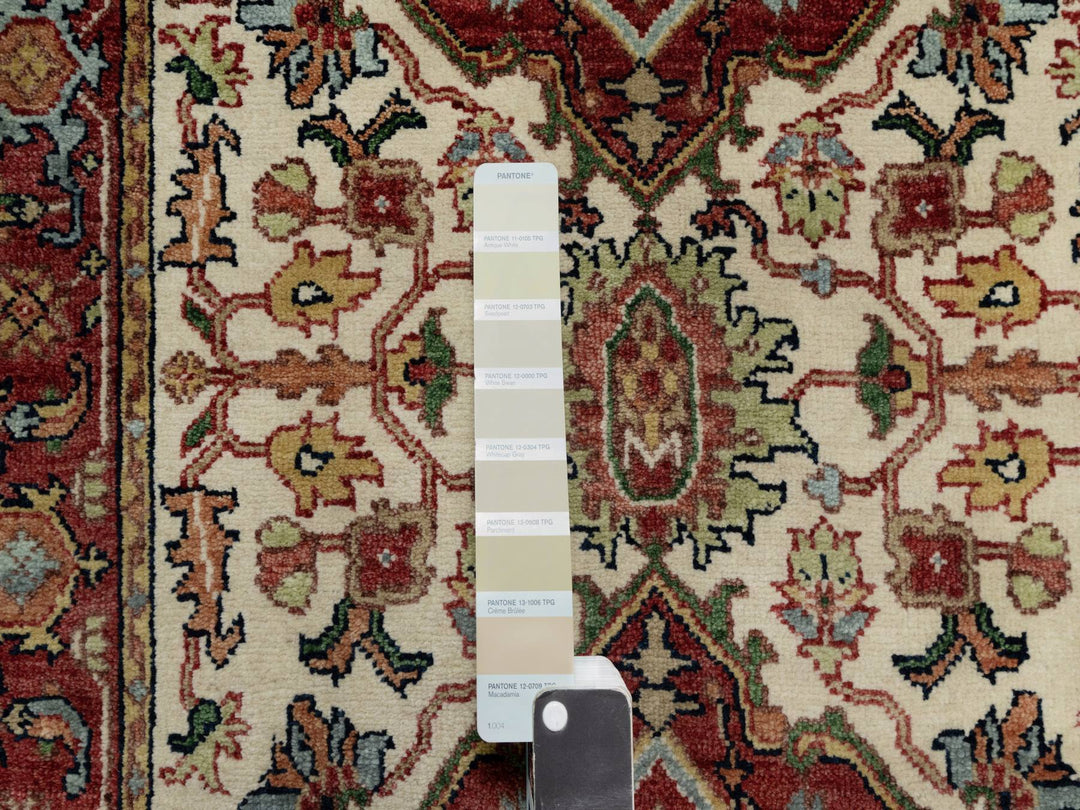 2'7" x 25'5" New Hand Knotted Ivory Wool Runner Oriental Rug - MOA10290751