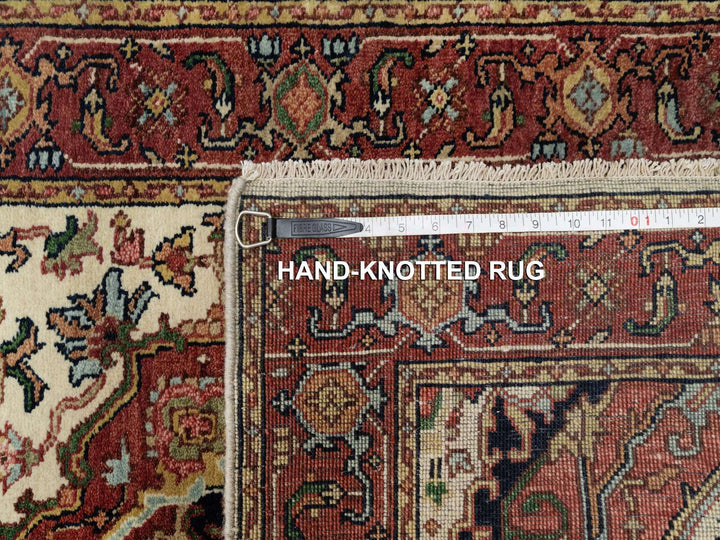 2'7" x 25'5" New Hand Knotted Ivory Wool Runner Oriental Rug - MOA10290751