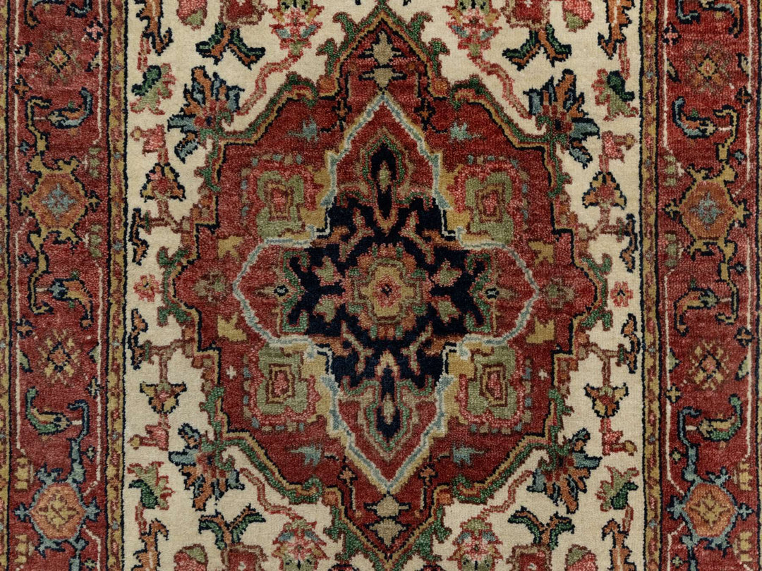 2'7" x 21'10" New Hand Knotted Ivory Wool Runner Oriental Rug - MOA10290752
