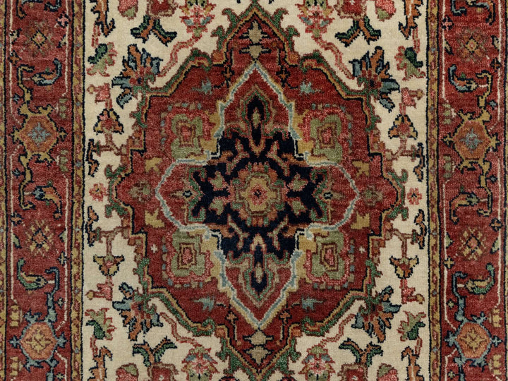 2'7" x 21'10" New Hand Knotted Ivory Wool Runner Oriental Rug - MOA10290752