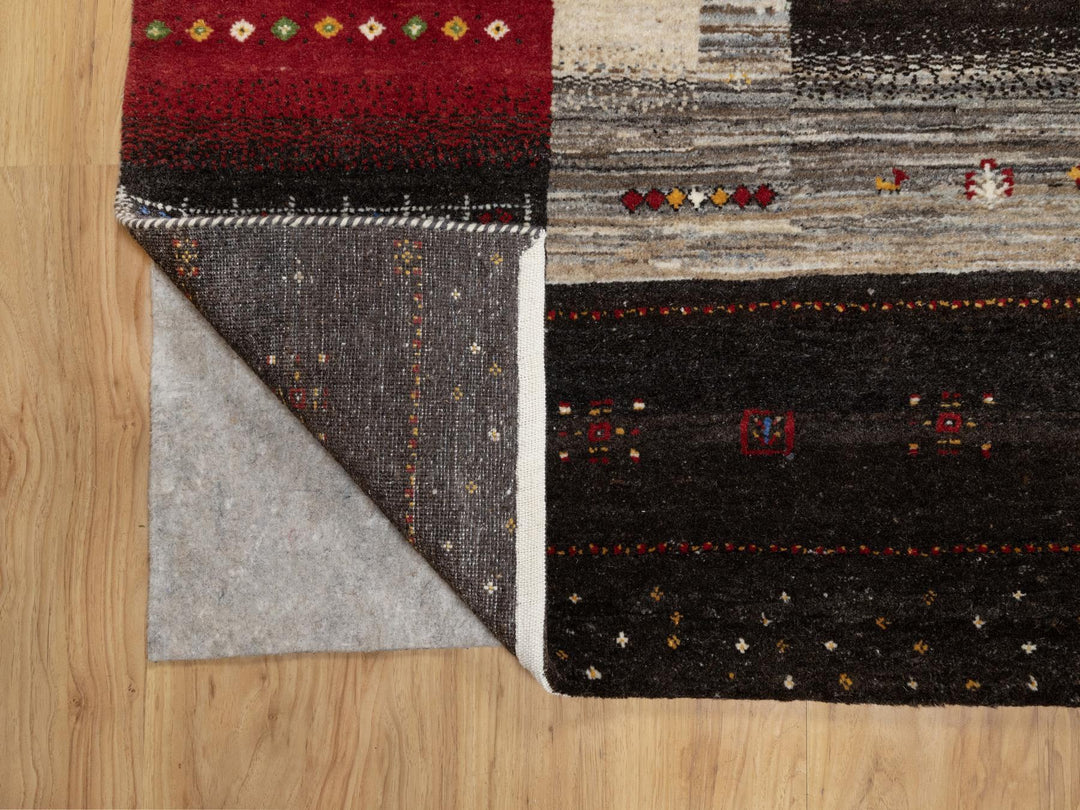 8'0" x 9'9" New Hand Knotted Brown Wool Rectangle Oriental Rug - MOA10290766