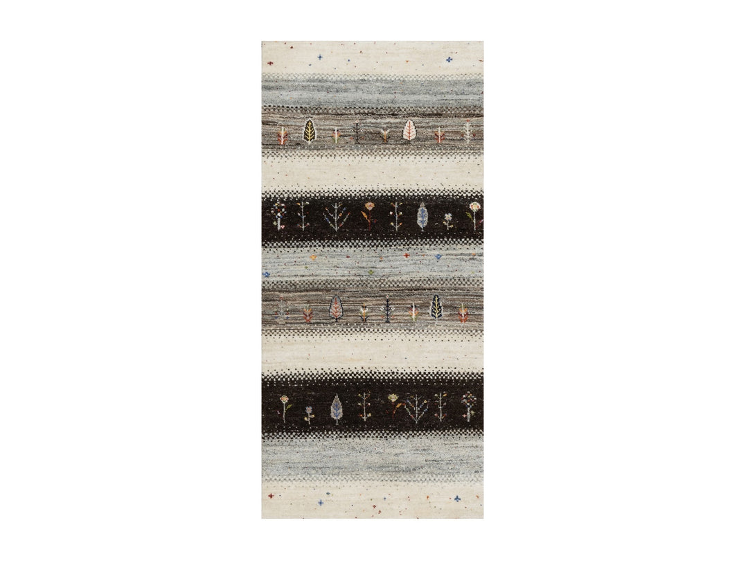 2'2" x 4'9" New Hand Knotted Ivory Wool Runner Oriental Rug - MOA10290774