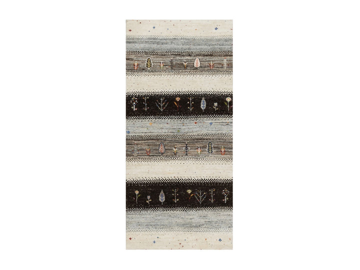 2'2" x 4'9" New Hand Knotted Ivory Wool Runner Oriental Rug - MOA10290774