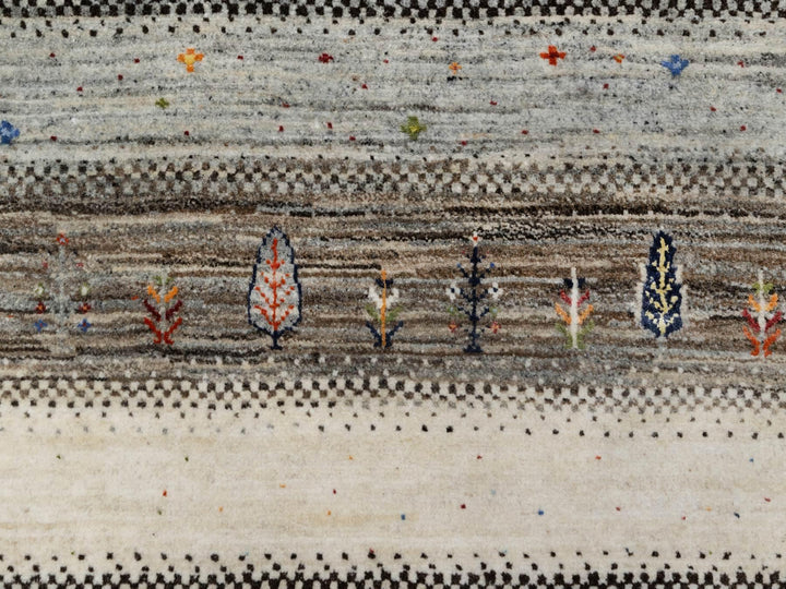 2'2" x 4'9" New Hand Knotted Ivory Wool Runner Oriental Rug - MOA10290774