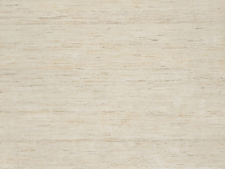 6'1" x 9'0" New Hand Knotted Ivory Wool Rectangle Oriental Rug - MOA10290779