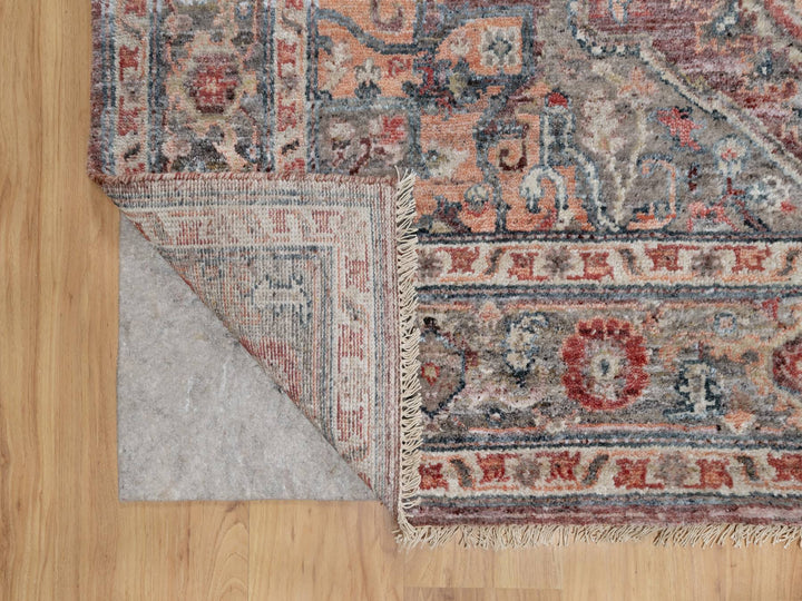 5'10" x 9'0" New Hand Knotted Red Wool Rectangle Oriental Rug - MOA10290804