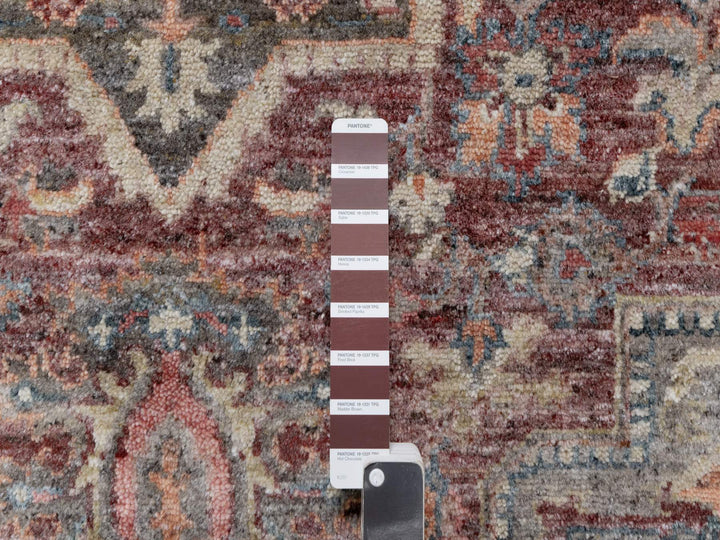 5'10" x 9'0" New Hand Knotted Red Wool Rectangle Oriental Rug - MOA10290804