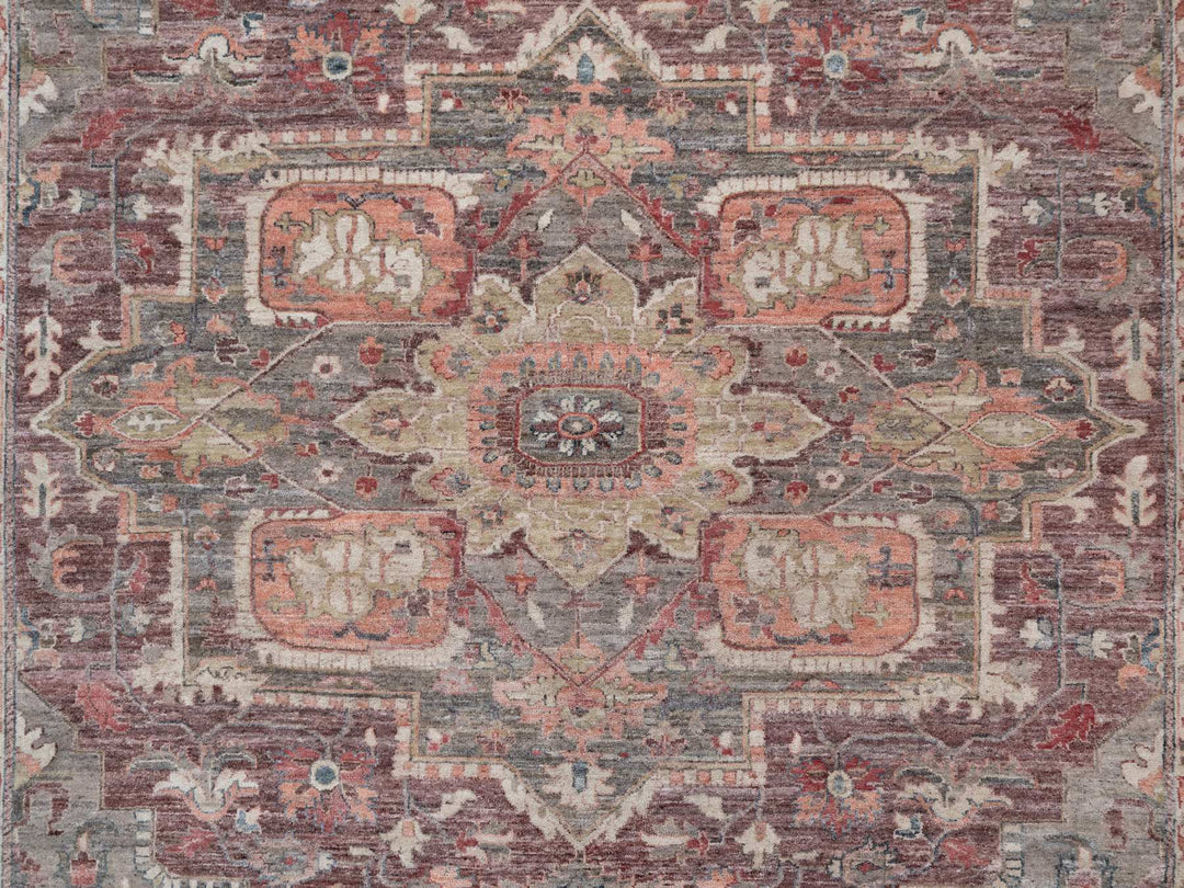 12'0" x 15'2" New Hand Knotted Red Wool Rectangle Oriental Rug - MOA10290824