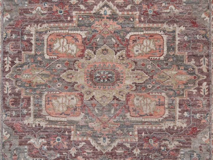 12'0" x 15'2" New Hand Knotted Red Wool Rectangle Oriental Rug - MOA10290824