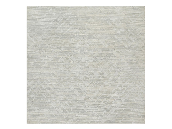 10'0" x 10'0" New Hand Knotted Grey Wool Square Oriental Rug - MOA10290836