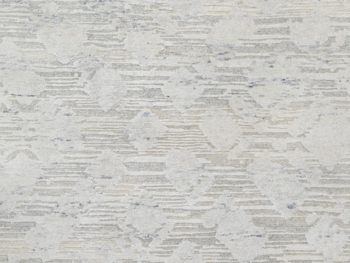 10'0" x 10'0" New Hand Knotted Grey Wool Square Oriental Rug - MOA10290836