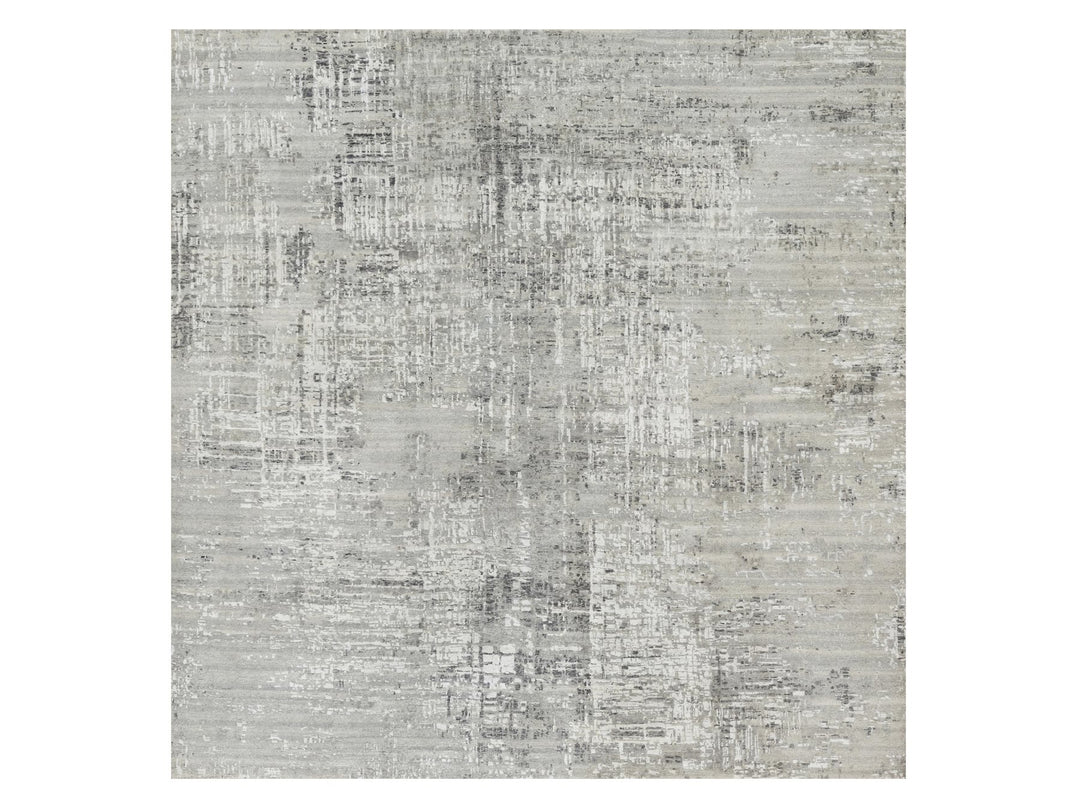 10'0" x 10'2" New Hand Knotted Grey Wool Square Oriental Rug - MOA10290842