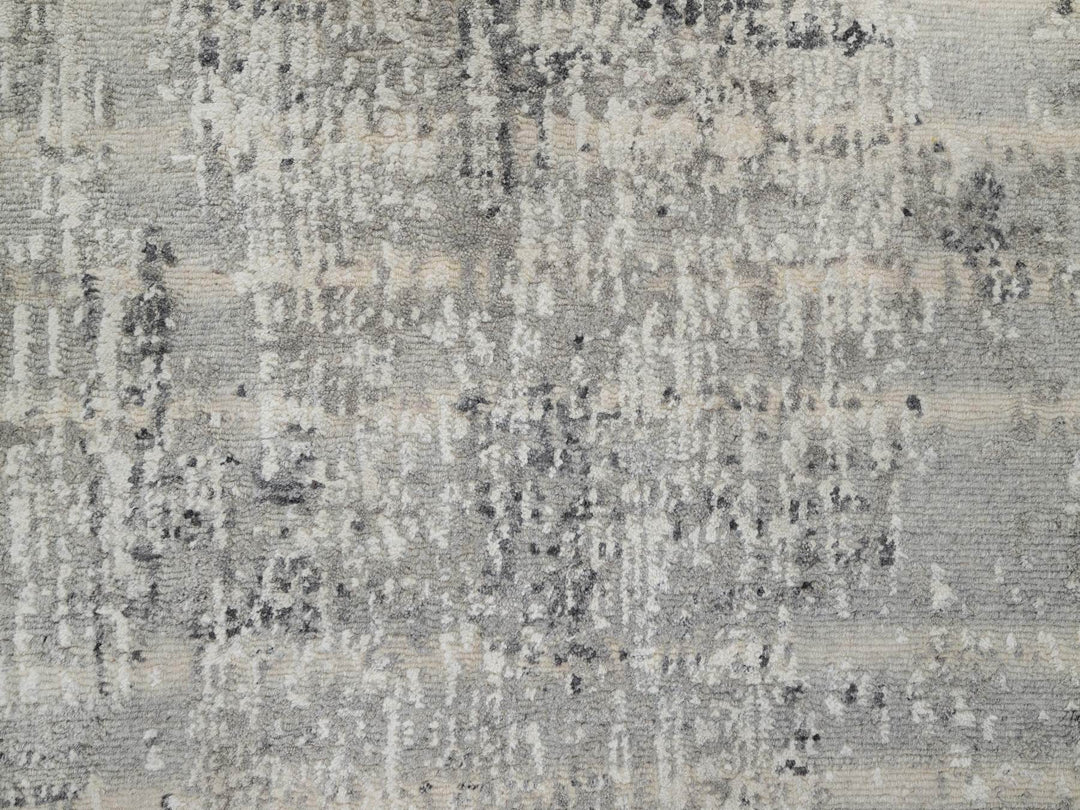 2'6" x 30'0" New Hand Knotted Grey Wool Runner Oriental Rug - MOA10290849
