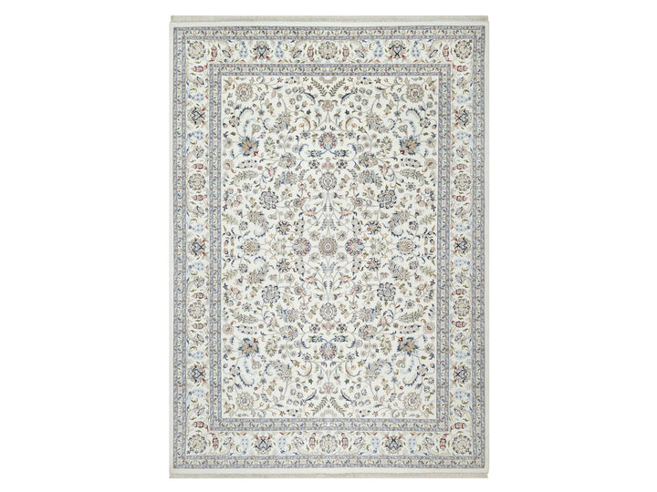 10'0" x 14'2" New Hand Knotted Ivory Wool & Silk Rectangle Oriental Rug - MOA10290866