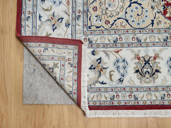 8'9" x 12'0" New Hand Knotted Red Wool & Silk Rectangle Oriental Rug - MOA10290869