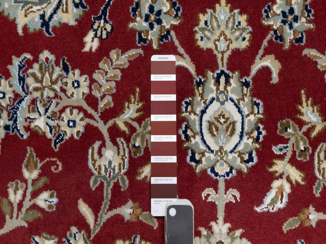 8'9" x 12'0" New Hand Knotted Red Wool & Silk Rectangle Oriental Rug - MOA10290869