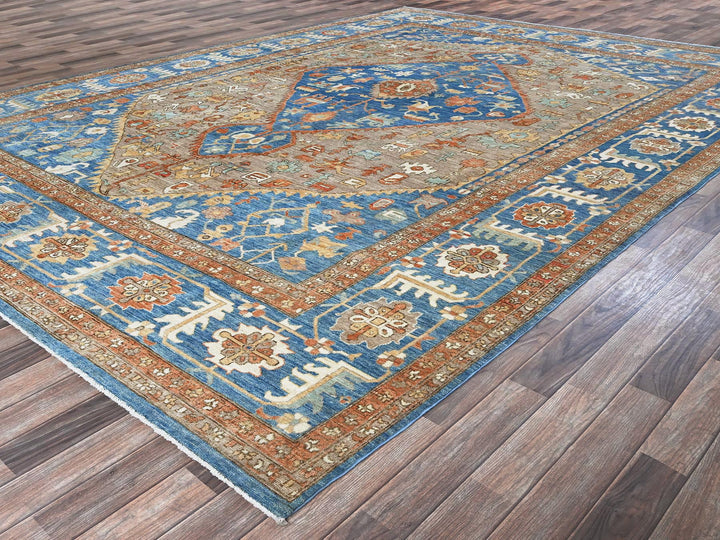 9'10" x 13'8" New Hand Knotted Brown Wool Rectangle Oriental Rug - MOA102908
