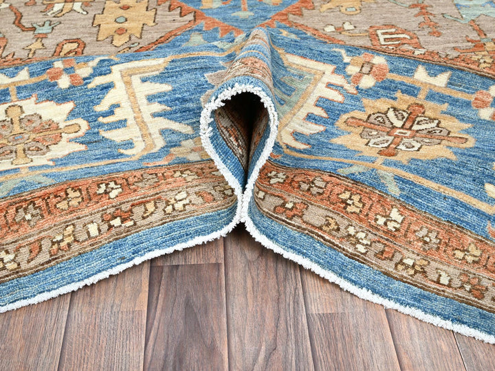 9'10" x 13'8" New Hand Knotted Brown Wool Rectangle Oriental Rug - MOA102908