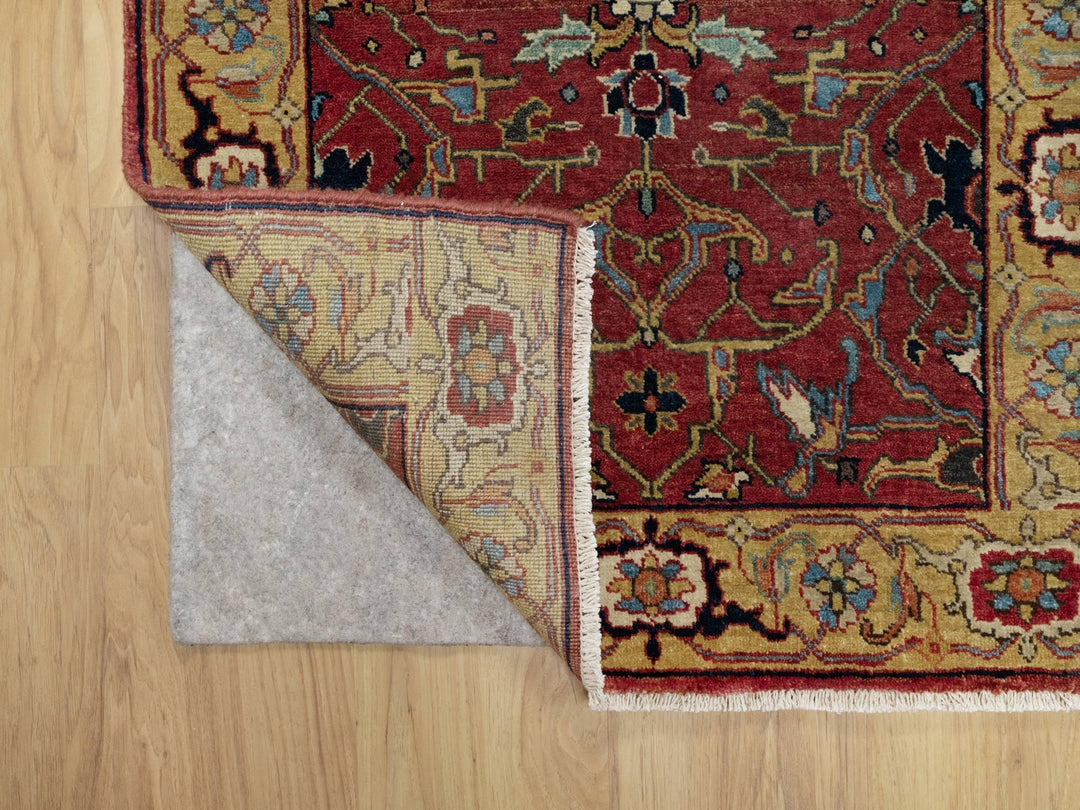2'7" x 18'2" New Hand Knotted Red Wool Runner Oriental Rug - MOA10290915