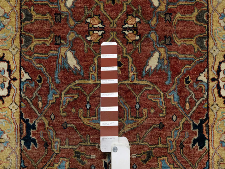2'7" x 18'2" New Hand Knotted Red Wool Runner Oriental Rug - MOA10290915