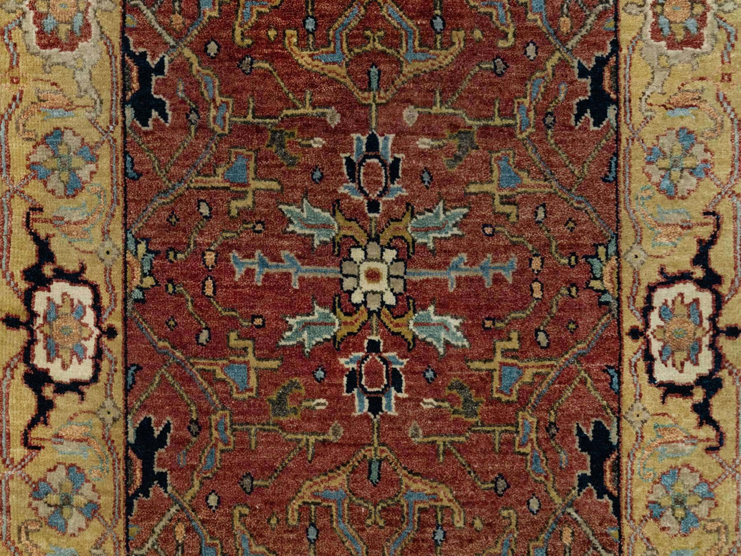 2'7" x 18'2" New Hand Knotted Red Wool Runner Oriental Rug - MOA10290915