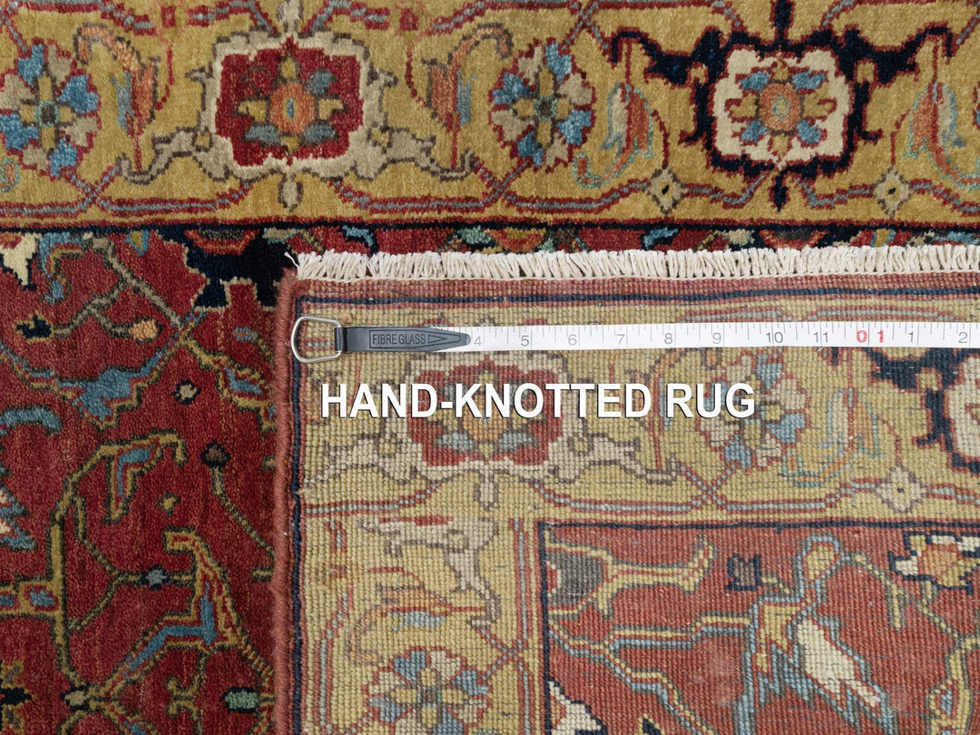 2'7" x 18'2" New Hand Knotted Red Wool Runner Oriental Rug - MOA10290915