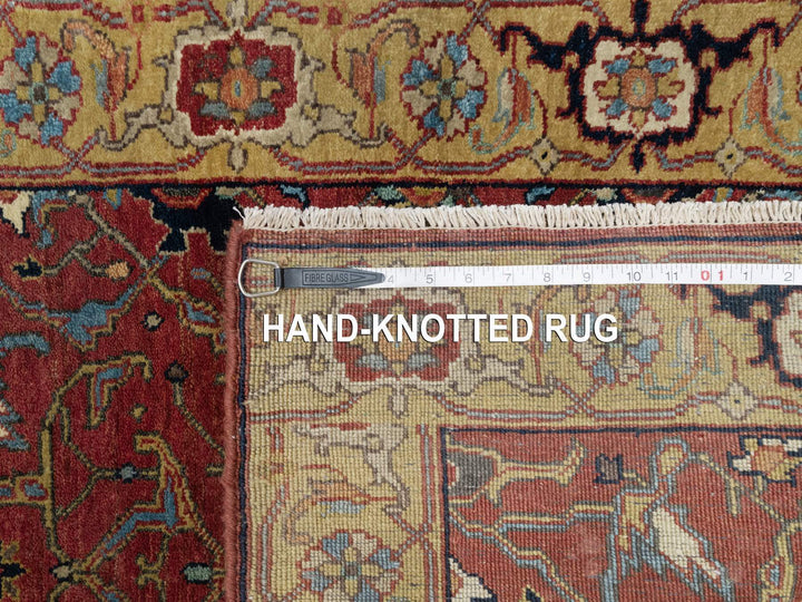 2'7" x 18'2" New Hand Knotted Red Wool Runner Oriental Rug - MOA10290915