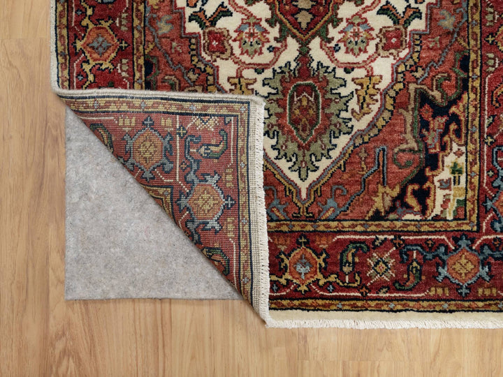2'6" x 16'1" New Hand Knotted Ivory Wool Runner Oriental Rug - MOA10290924