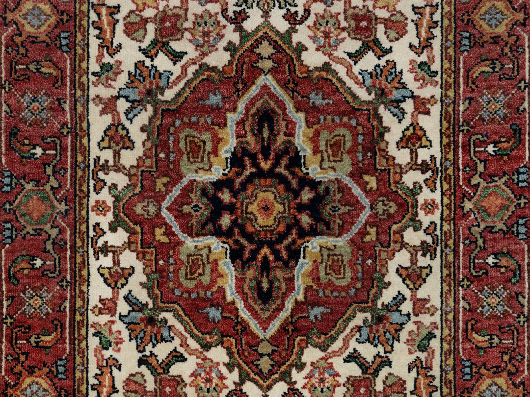 2'6" x 16'1" New Hand Knotted Ivory Wool Runner Oriental Rug - MOA10290924