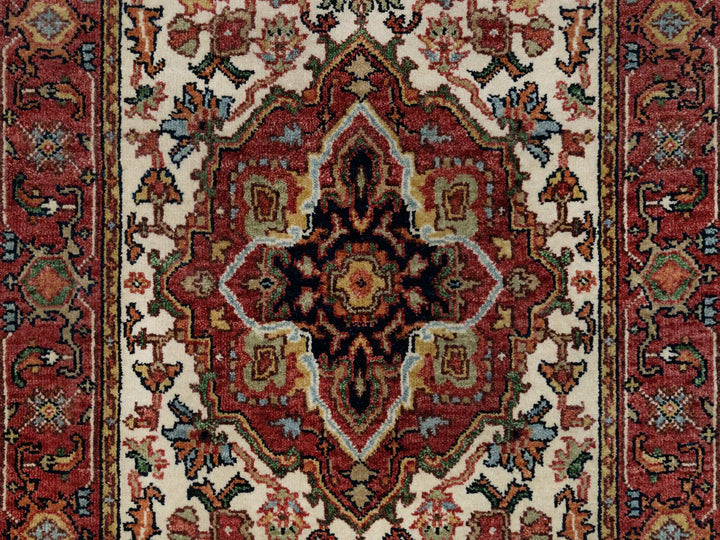 2'6" x 16'1" New Hand Knotted Ivory Wool Runner Oriental Rug - MOA10290924