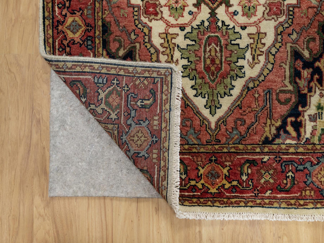 2'8" x 28'1" New Hand Knotted Ivory Wool Runner Oriental Rug - MOA10290927