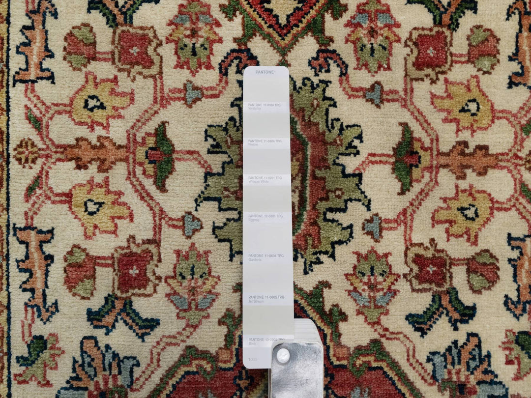 2'8" x 28'1" New Hand Knotted Ivory Wool Runner Oriental Rug - MOA10290927