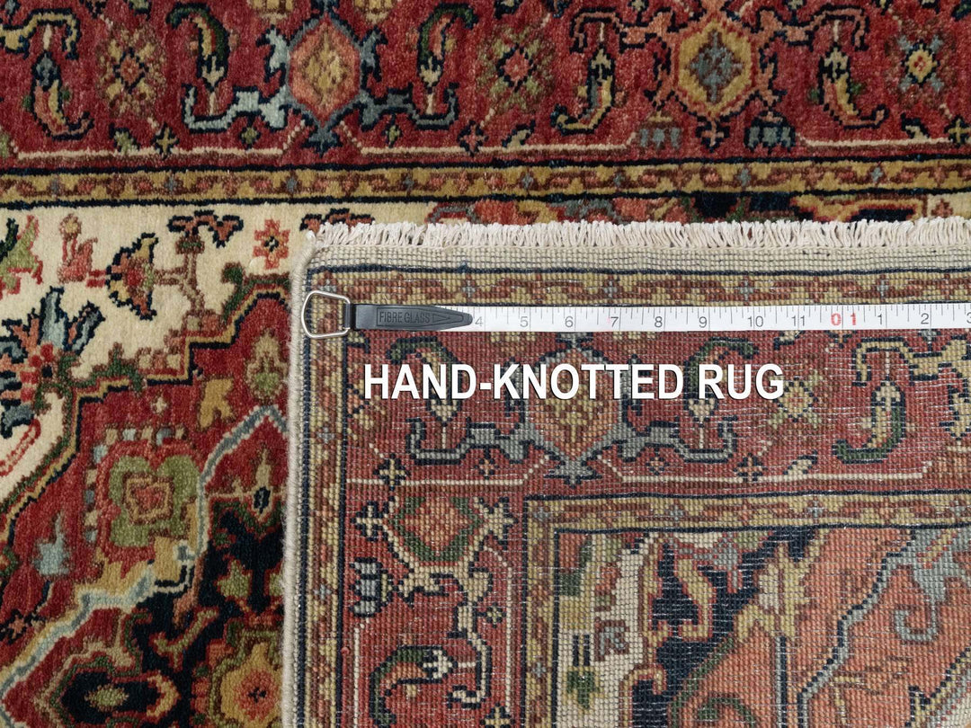 2'8" x 28'1" New Hand Knotted Ivory Wool Runner Oriental Rug - MOA10290927