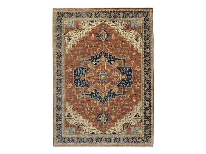 8'9" x 12'1" New Hand Knotted Red Wool Rectangle Oriental Rug - MOA10290928