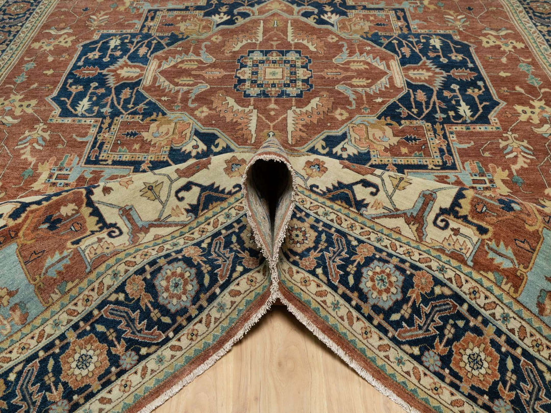 8'9" x 12'1" New Hand Knotted Red Wool Rectangle Oriental Rug - MOA10290928