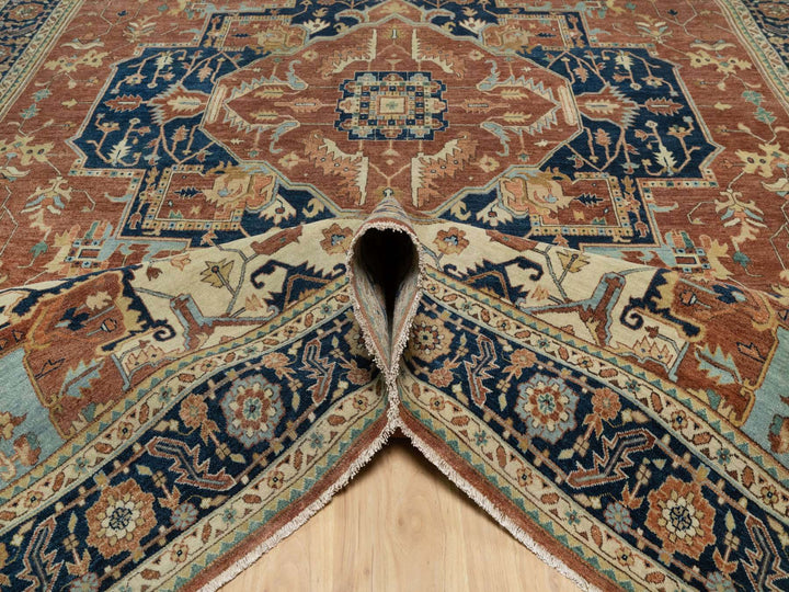 8'9" x 12'1" New Hand Knotted Red Wool Rectangle Oriental Rug - MOA10290928