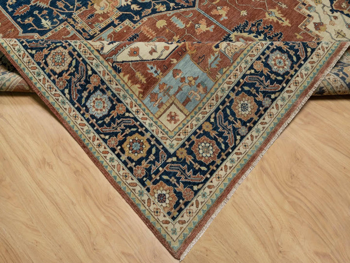 8'9" x 12'1" New Hand Knotted Red Wool Rectangle Oriental Rug - MOA10290928