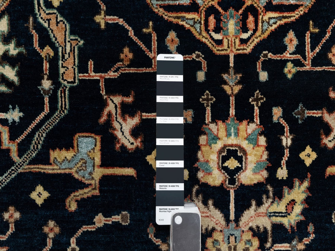 4'2" x 6'3" New Hand Knotted Blue Wool Rectangle Oriental Rug - MOA10290930