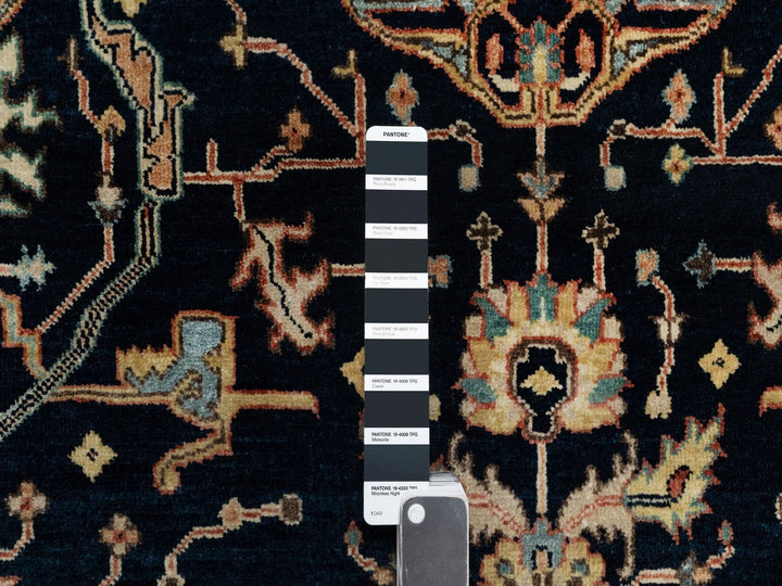 4'2" x 6'3" New Hand Knotted Blue Wool Rectangle Oriental Rug - MOA10290930