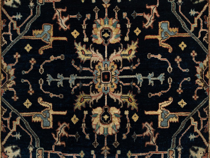 4'2" x 6'3" New Hand Knotted Blue Wool Rectangle Oriental Rug - MOA10290930