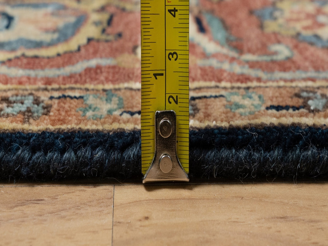 4'2" x 6'3" New Hand Knotted Blue Wool Rectangle Oriental Rug - MOA10290930