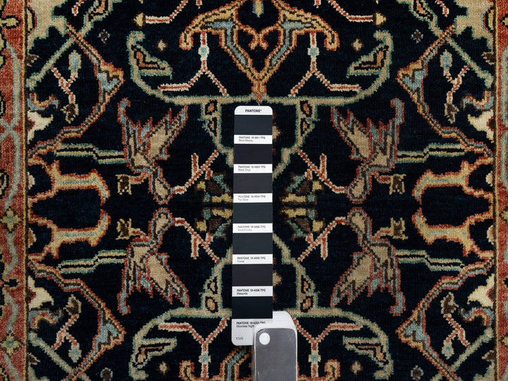 2'8" x 12'1" New Hand Knotted Blue Wool Runner Oriental Rug - MOA10290932