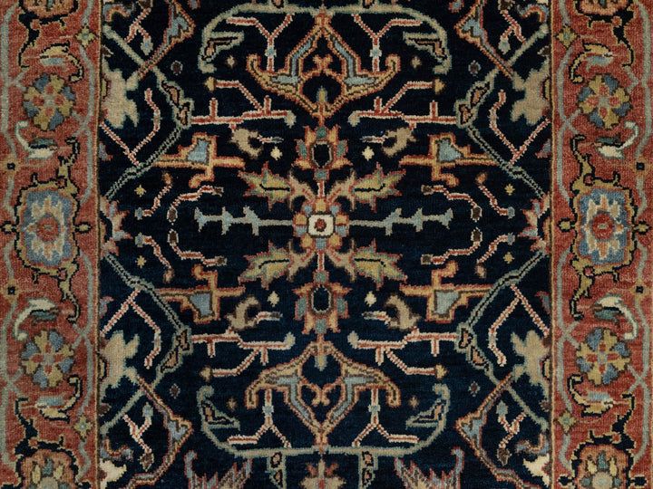 2'8" x 12'1" New Hand Knotted Blue Wool Runner Oriental Rug - MOA10290932