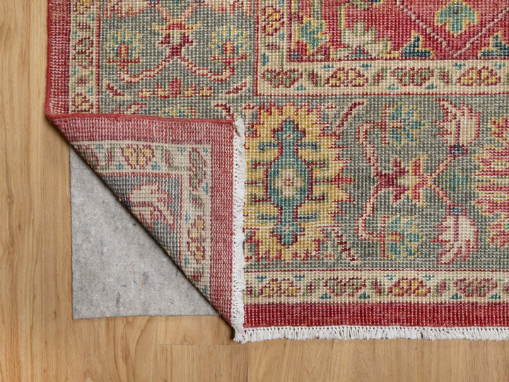 9'11" x 13'9" New Hand Knotted Red Wool Rectangle Oriental Rug - MOA10290960